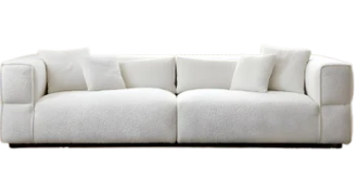 white two seater modular couch