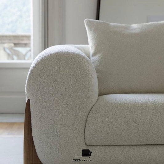 Cream malibu chair with wooden
