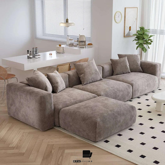 3 seater brown sectional