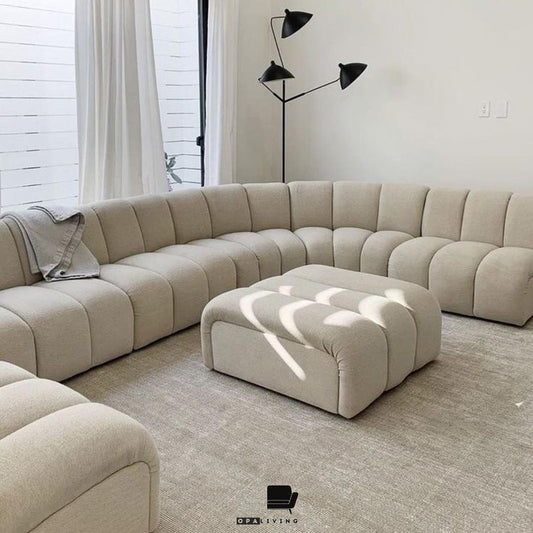beige l shaped couch