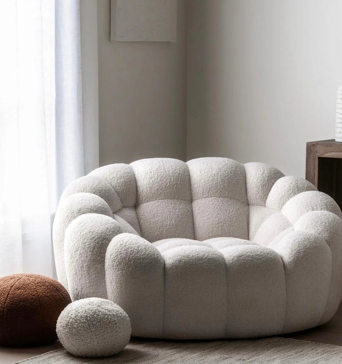 Cream love seat