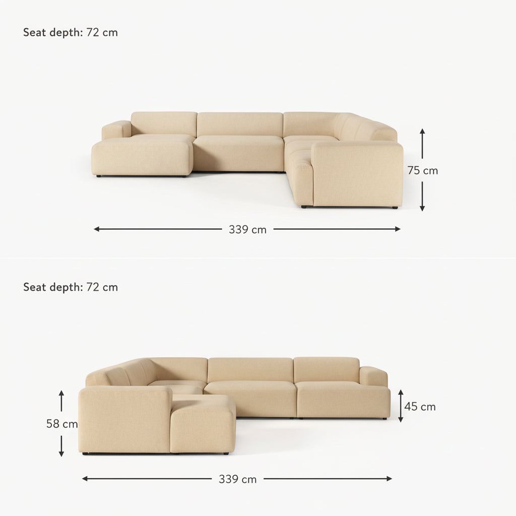 LOLA Double Corner Chaise Sofa