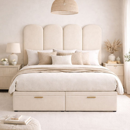 Modular Upholstered Curved Headboard Panel (45cm)