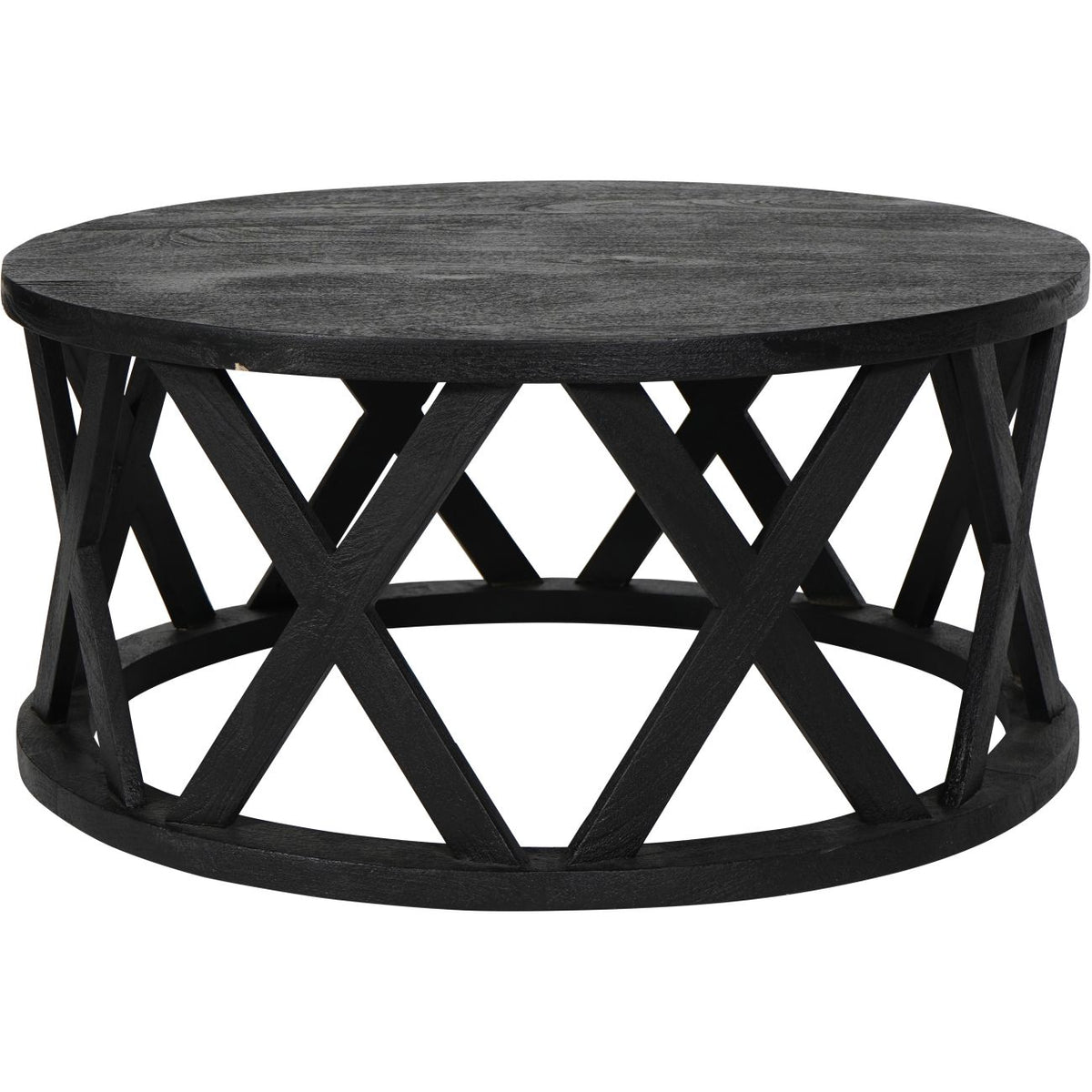 SOLU Solid Wooden Coffee Table in Black OPA LIVING