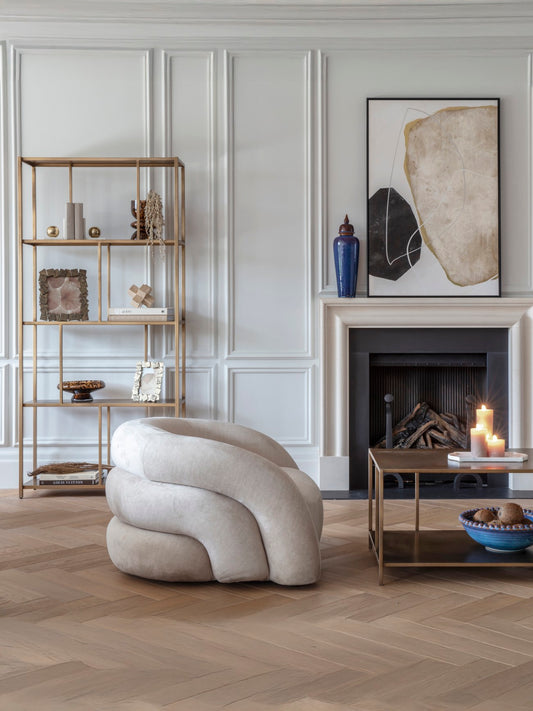 Ruvo Snug Cream Accent Chair