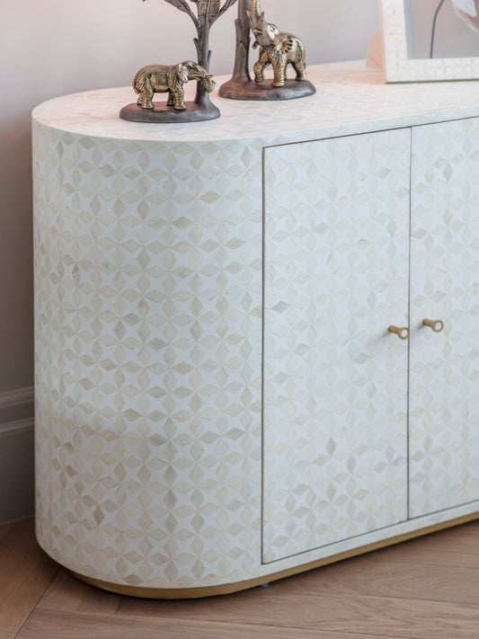MONA Bone Inlay Two Door Cabinet