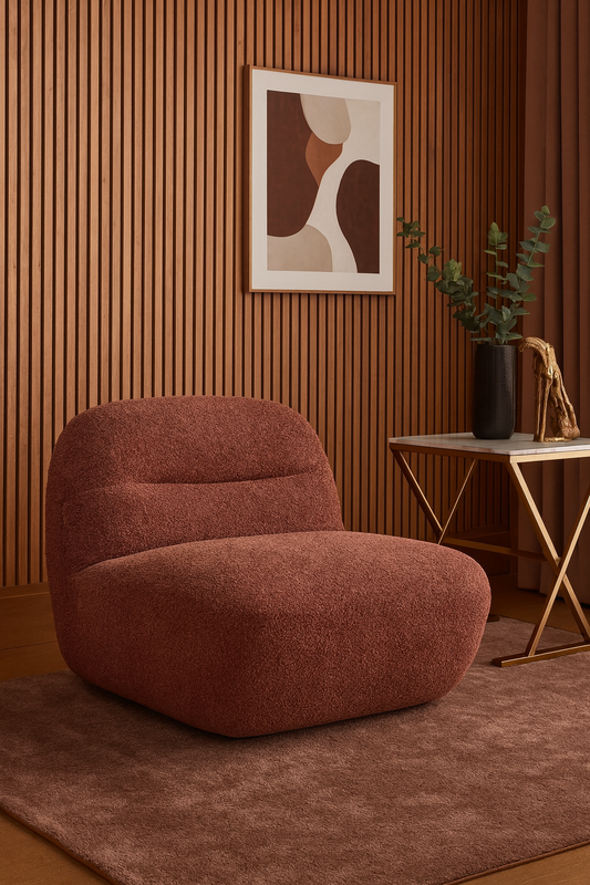 Casablanca Boucle Swivel Chair