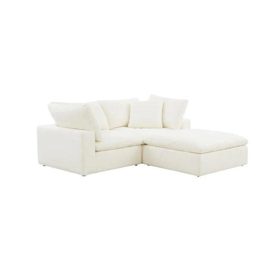 modular medium sofa with coordinating footstool and plush seating for relaxed living spaces