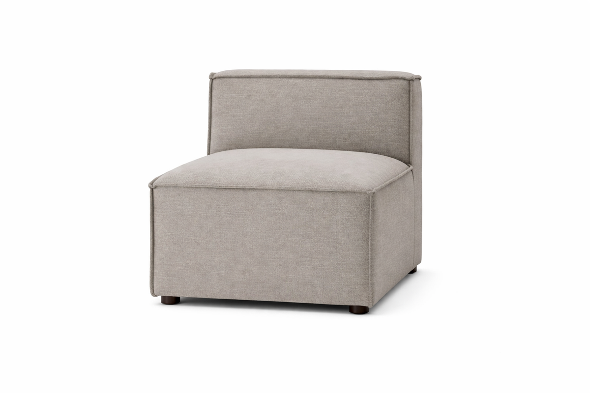 modular single sofa seat with deep cushion and soft texture