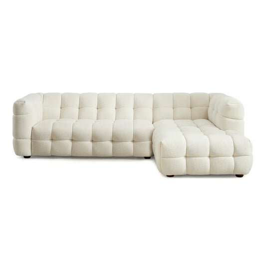 Kyla Soft Boucle Chaise L Shape Sectional Sofa