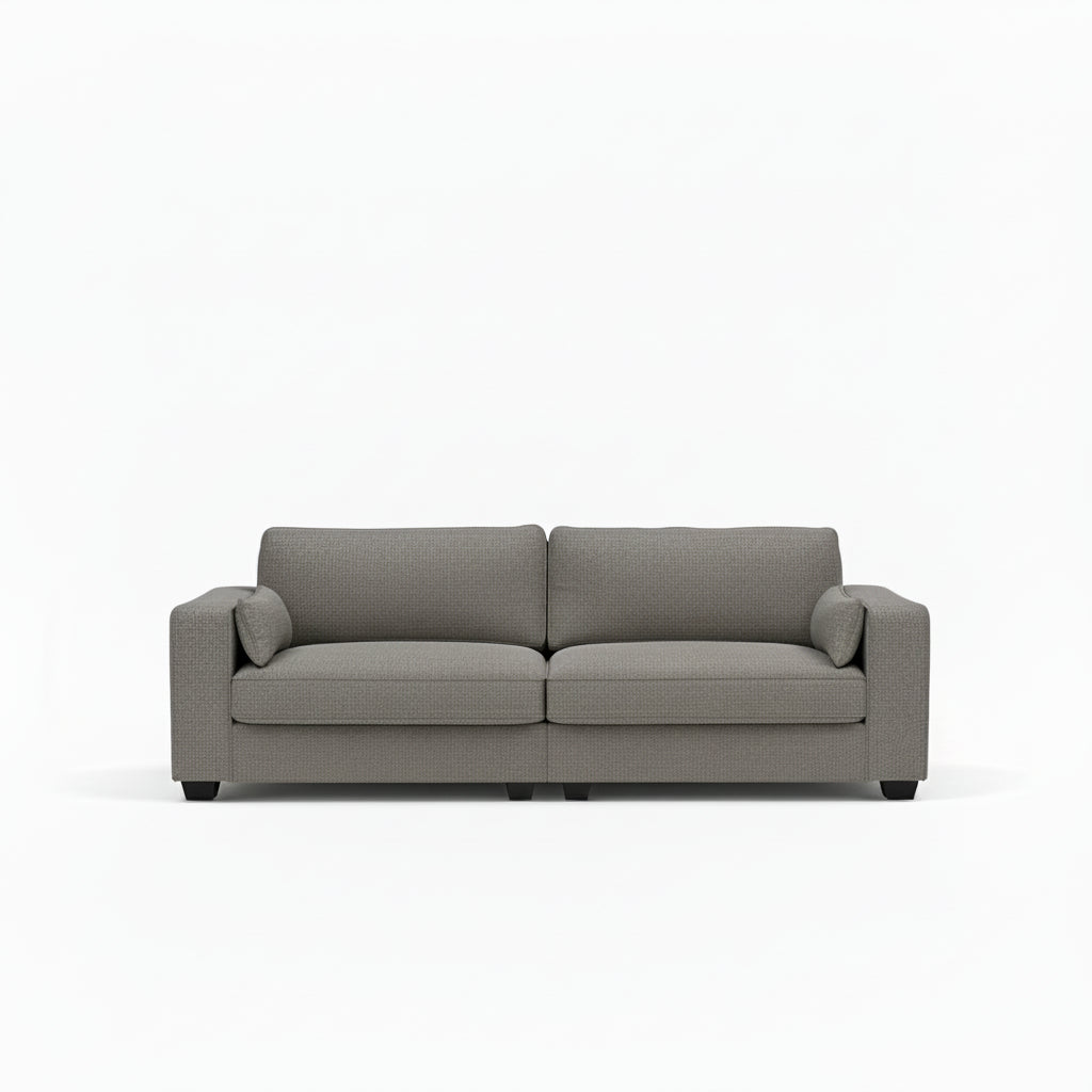 spacious sofa with clean lines and deep cushioned comfort