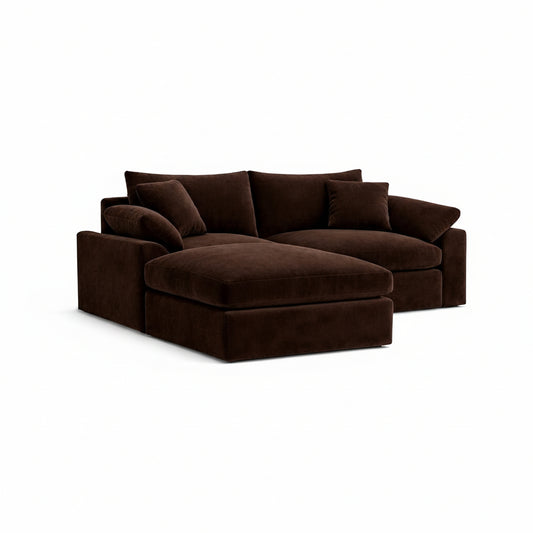 flat packed modular chaise sofa designed for easy delivery and modern homes