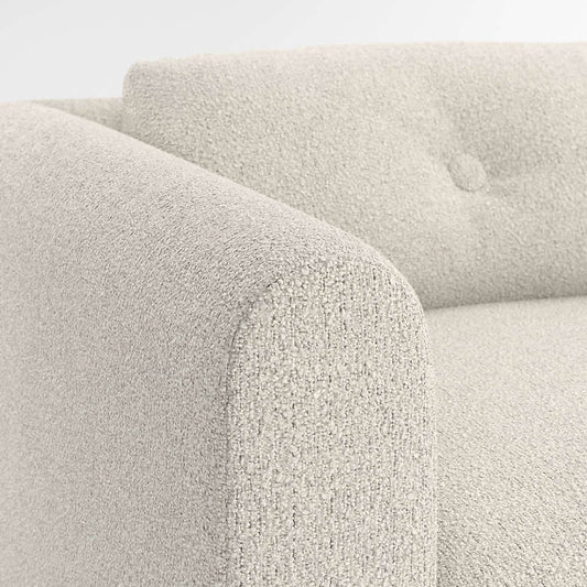 Nobu modular right arm sofa section with clean lines and hidden legs