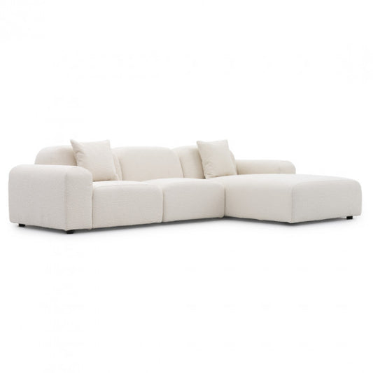modular 3 seater sofa with chaise end offering flexible seating and modern low-profile styling