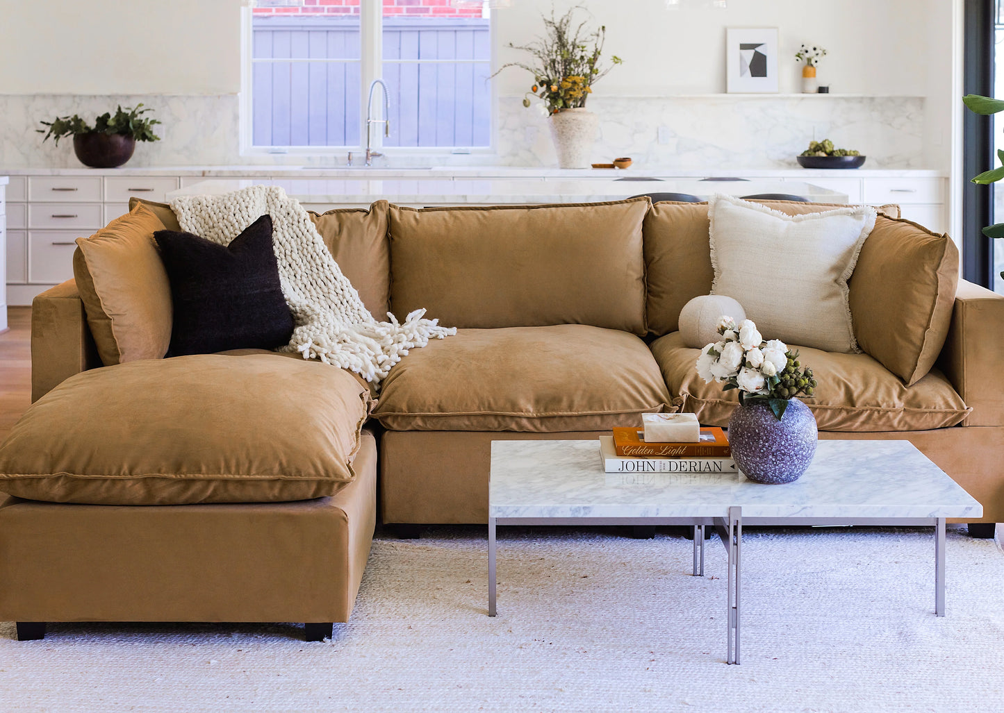 With its low-profile frame and tailored edges, the Poka delivers a refined aesthetic that feels both structured and effortlessly relaxed. A versatile piece that complements both minimal and layered interiors.