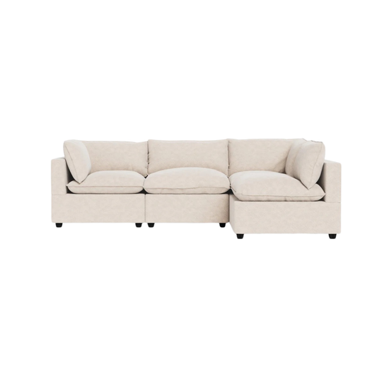 Deep, generously filled cushions invite you to sink in and stay awhile. The open-end design offers added versatility, allowing you to lounge freely while maintaining a clean, structured look.