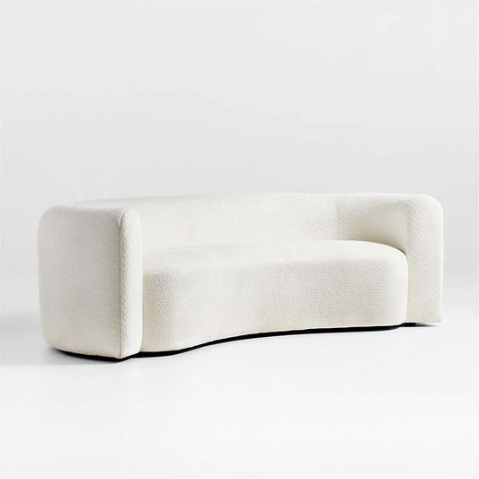 Side angle of Snug 3 seater sofa showing sculpted arms