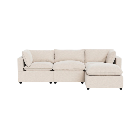 Poka 3 Seat Modular Sofa + Footstool