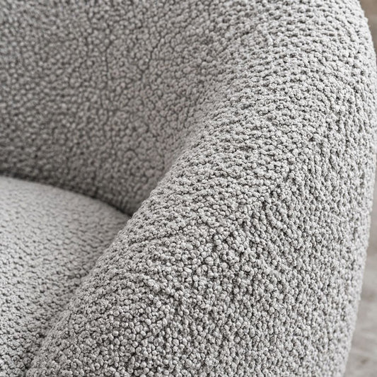 Ex Demo Mira Boucle Swivel Chair (Brand New!) - Quick Delivery 10-14 days