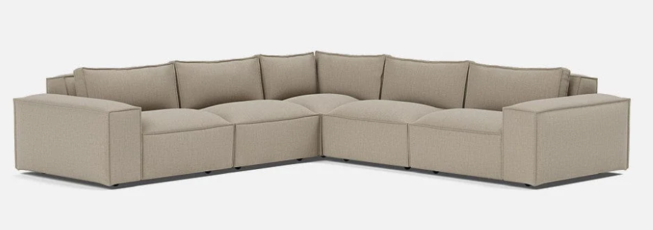 grey modular six seater couch