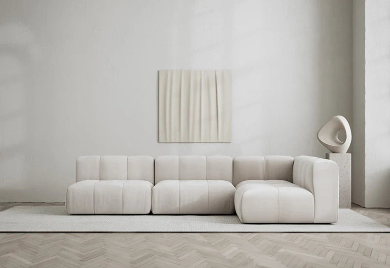 Modular L shaped sofa