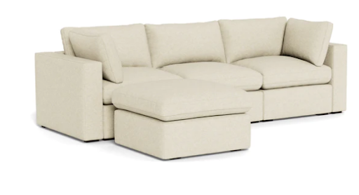 three seater with a footstool