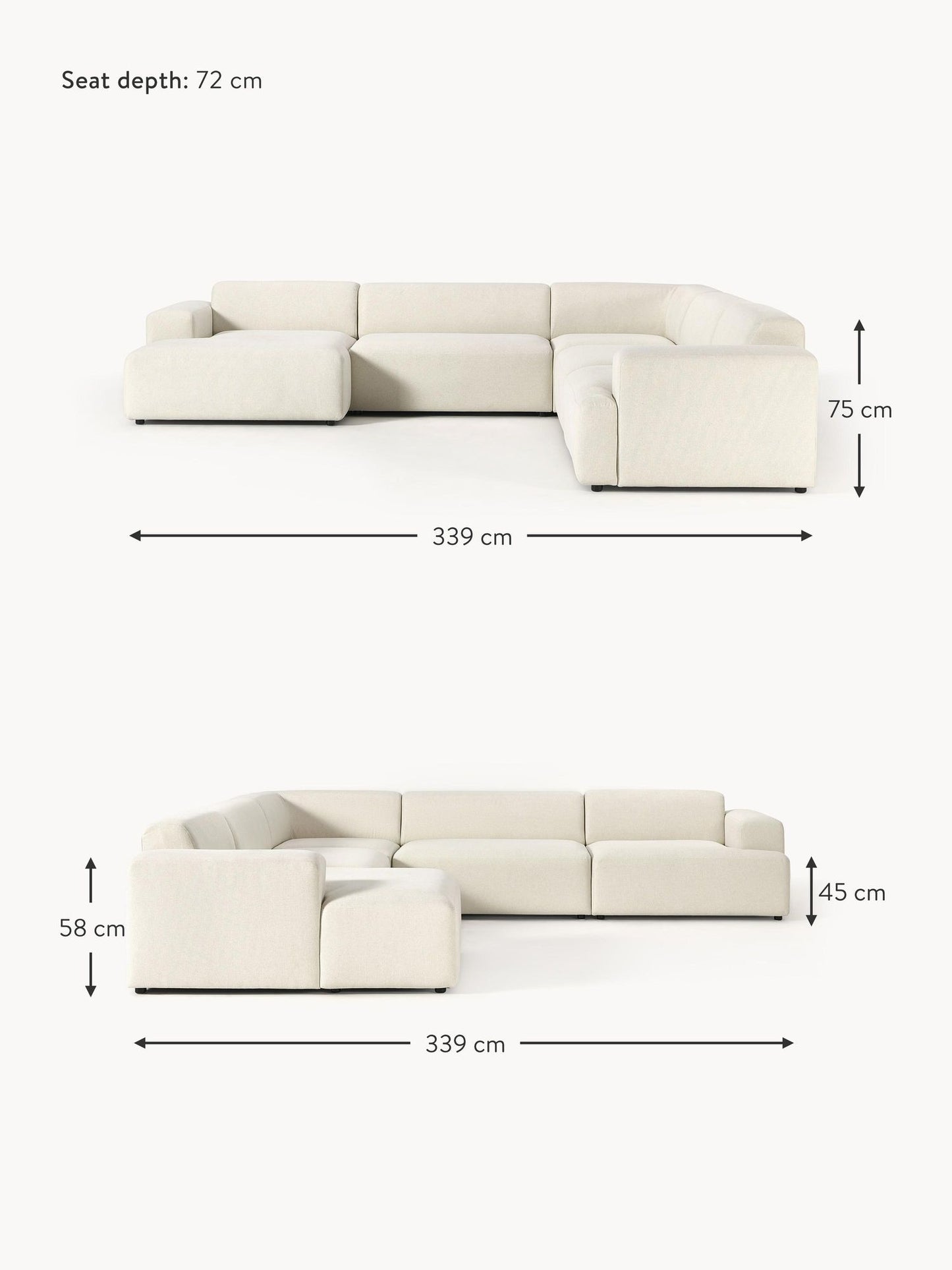 LOLA Double Corner Chaise Sofa