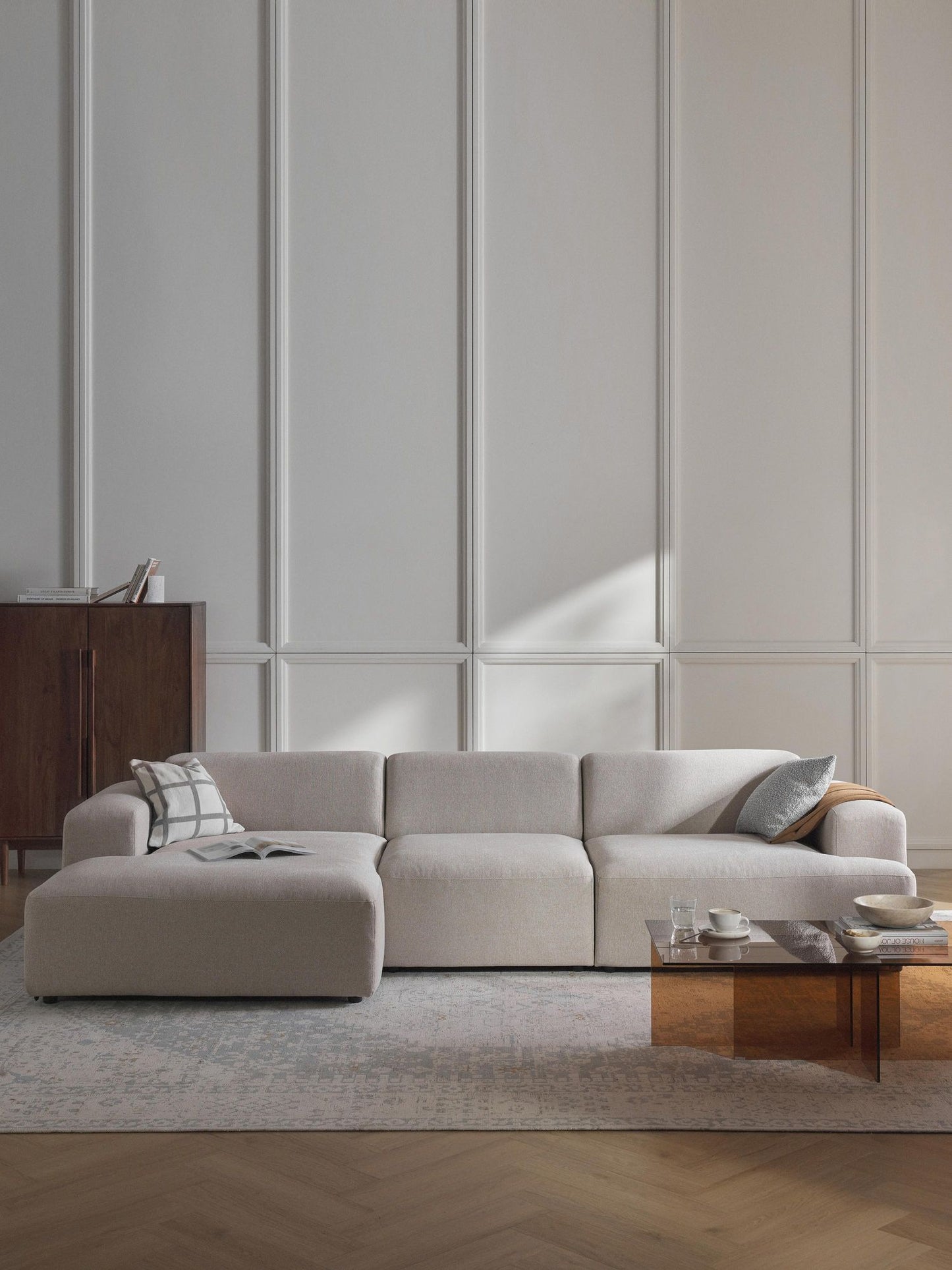 LOLA 4 Seat Extended Chaise Sofa