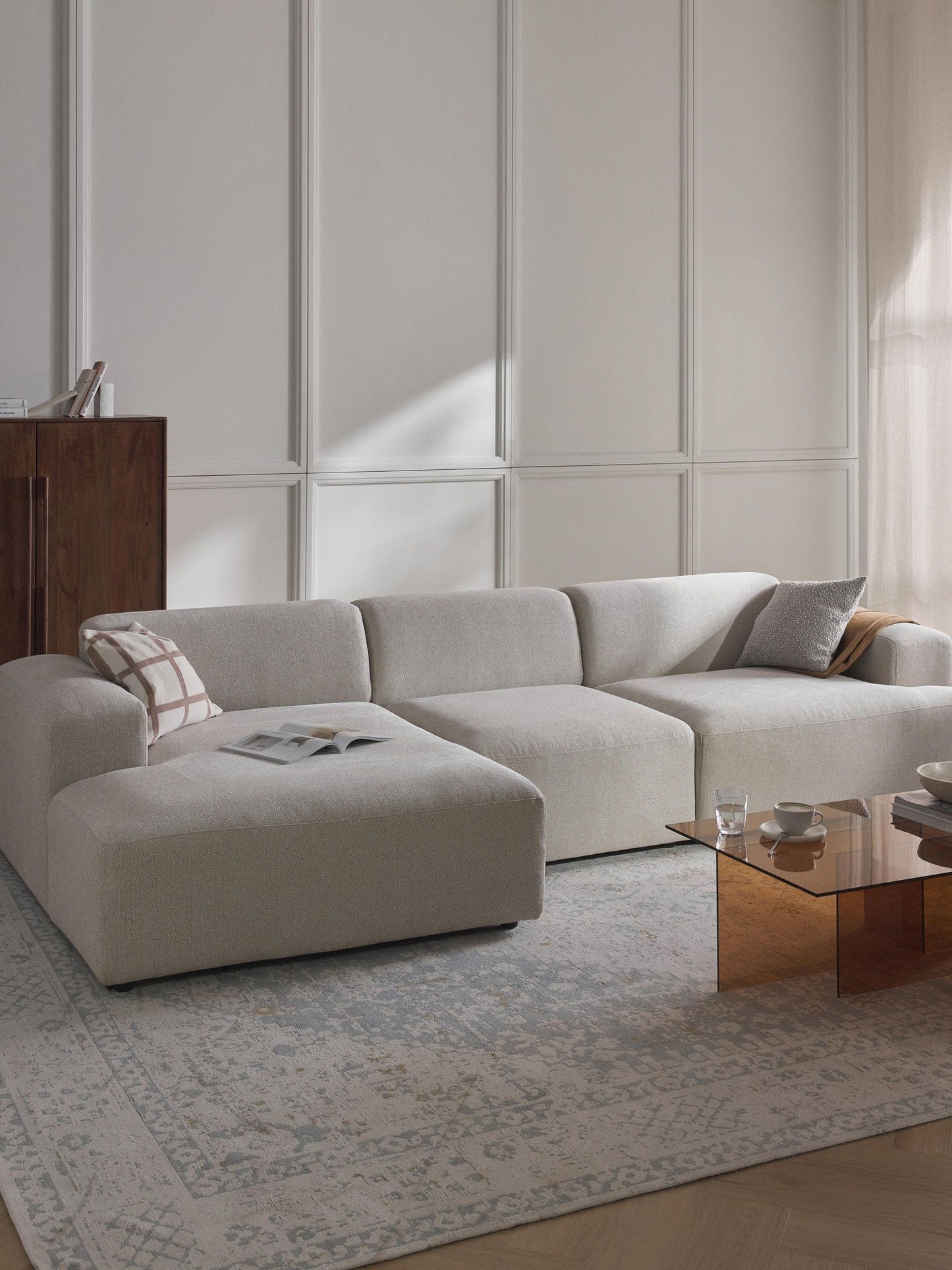 LOLA 4 Seat Extended Chaise Sofa