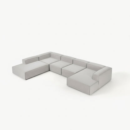 Alpha modular double corner sofa combining multiple sections into a broad, balanced corner layout

