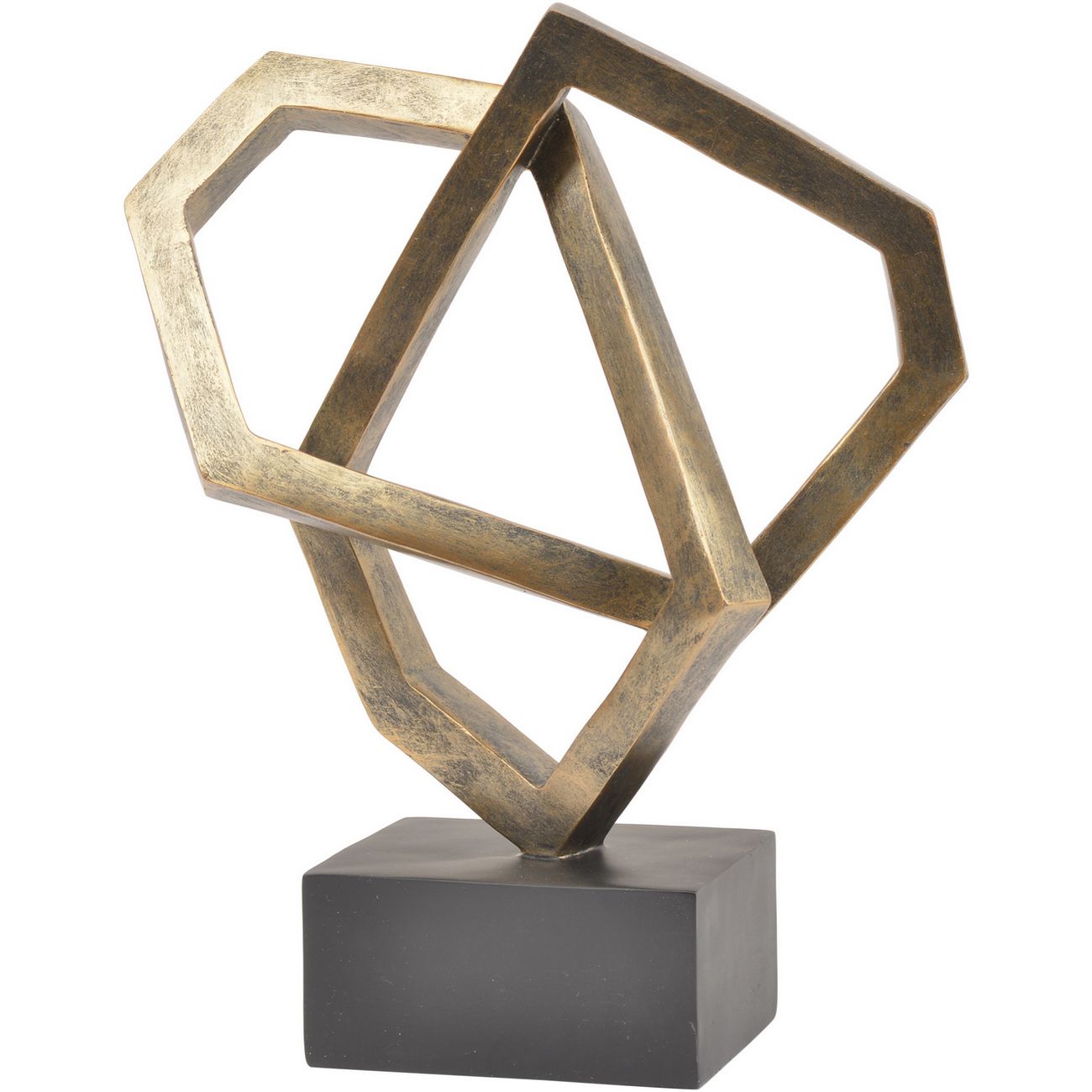 Tobi Antique Bronze Cubist Sculpture