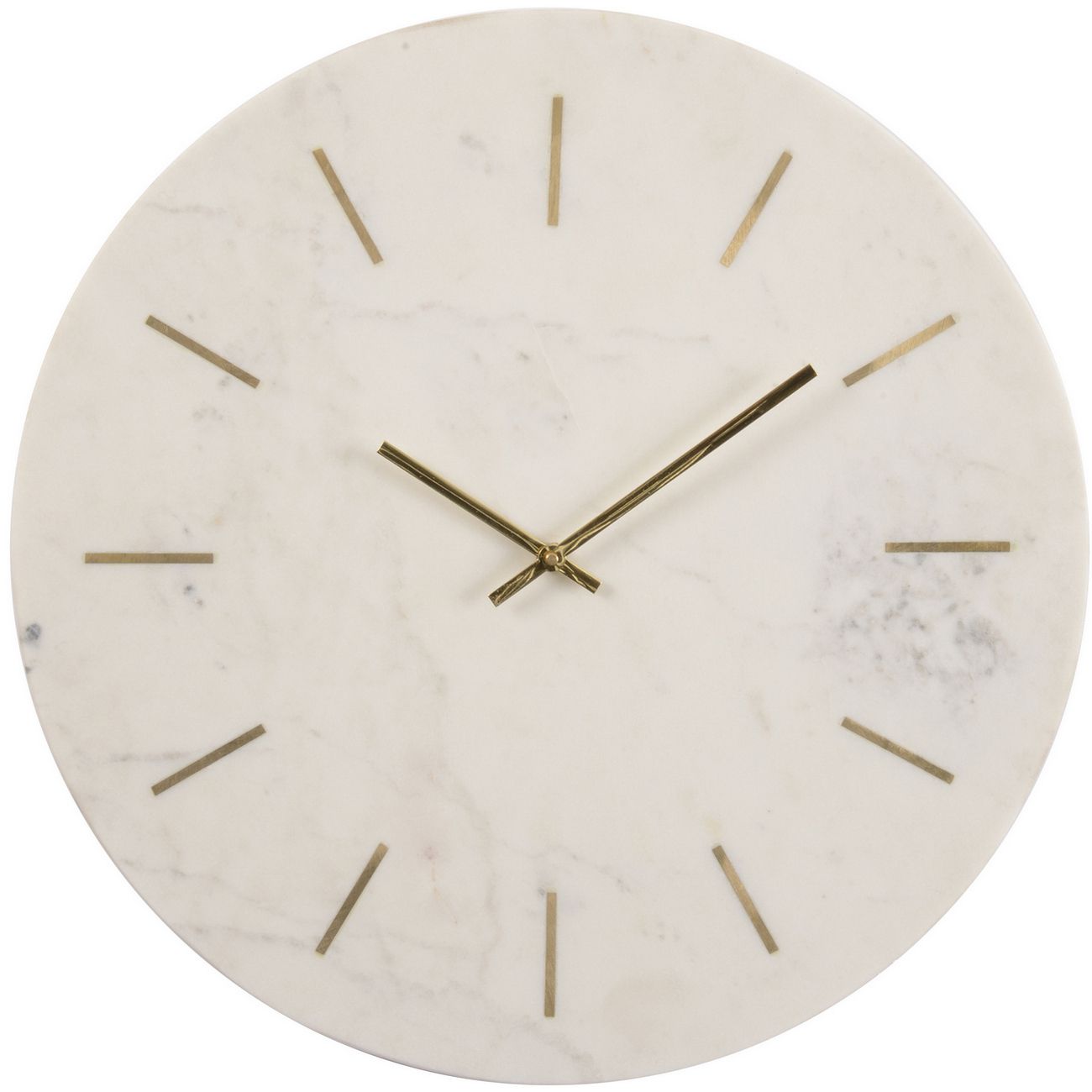 Onda Brass Inlay And Marble Wall Clock