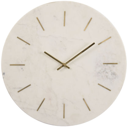 Onda Brass Inlay And Marble Wall Clock