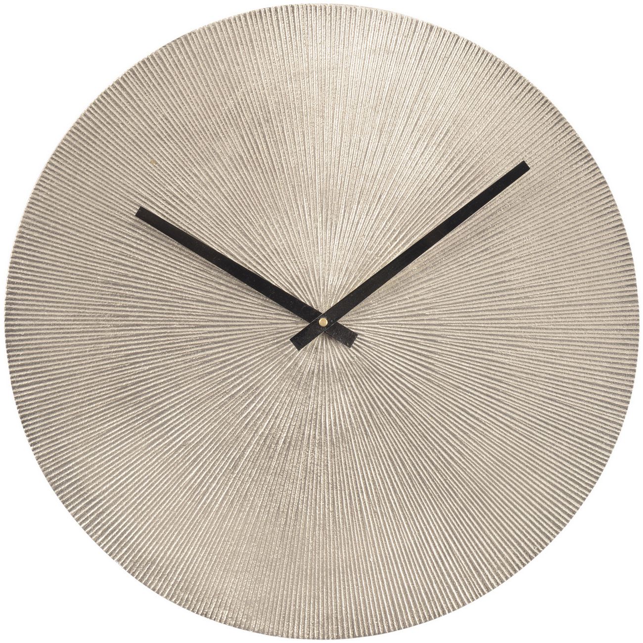 WALO Antique Silver Starburst Aluminium Wall Clock