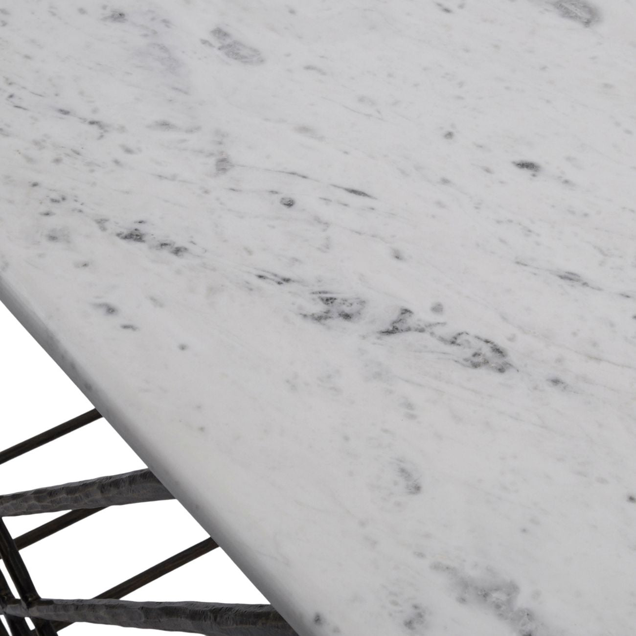 NORA White Marble And Antique Gold Console Table
