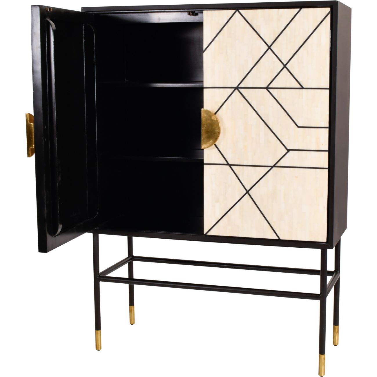 VELORA Bone Bar Cabinet