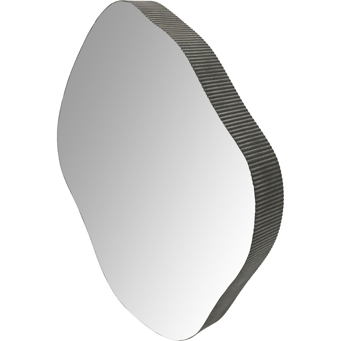 Filo Metal Framed Mirror Oak Wood Finish 59x61cm