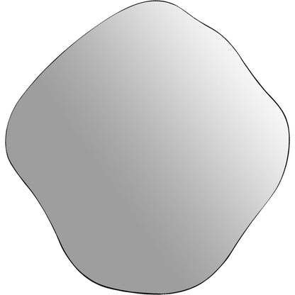 Filo Metal Framed Mirror Oak Wood Finish 59x61cm