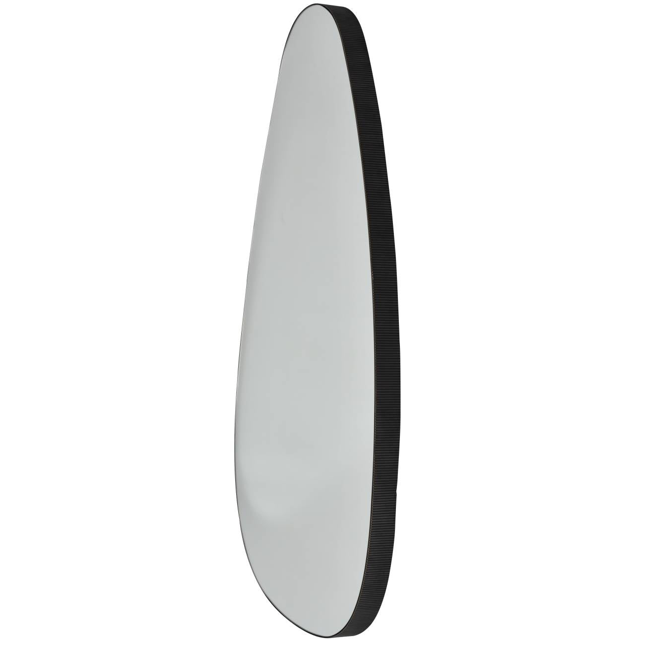 ORLENE Oversized Metal Framed Mirror Oak Wood Finish
