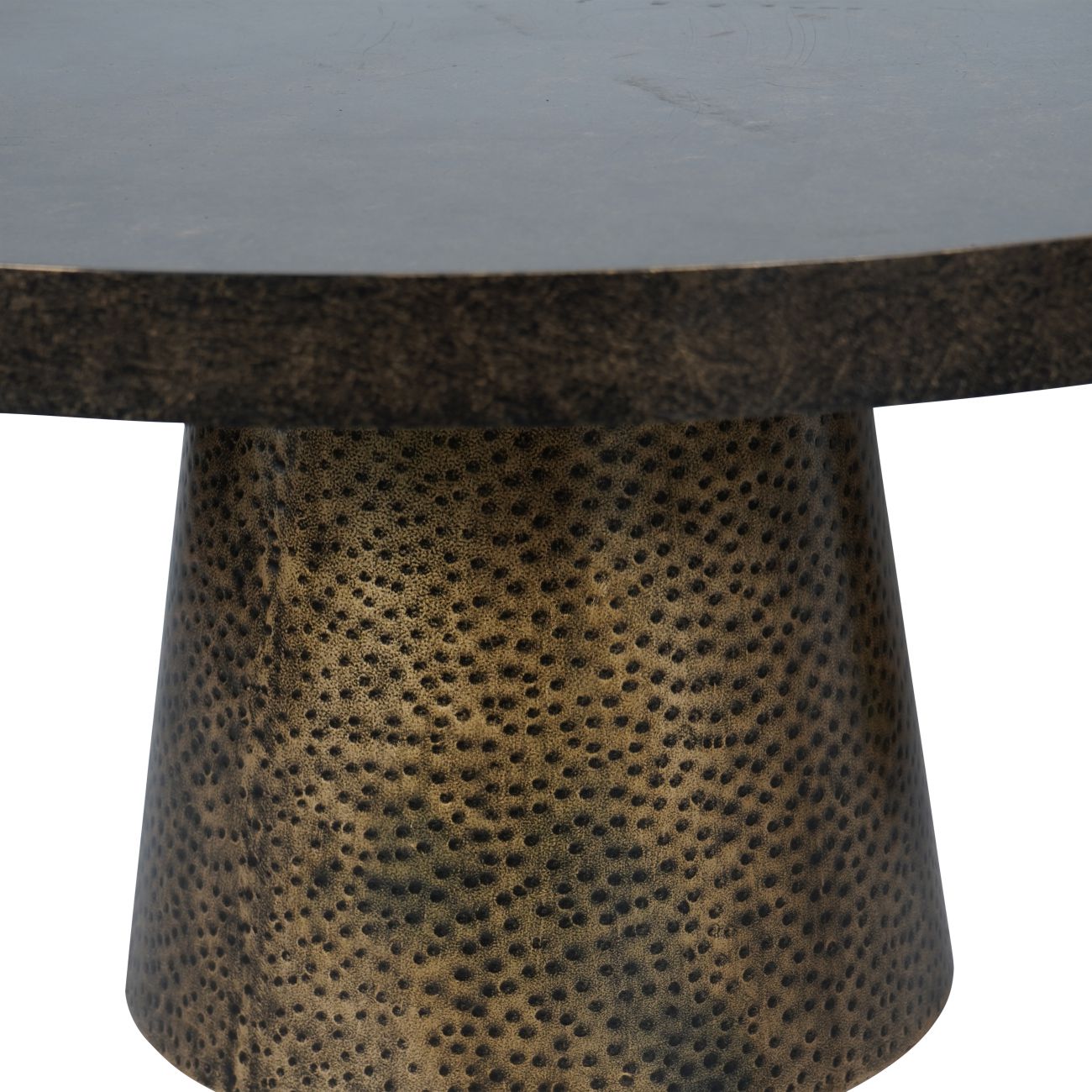NUSA Set of 2 Iron Coffee Tables in Rustic Antique Gold