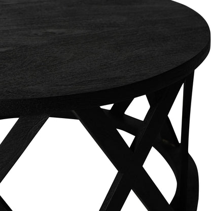 SOLU Solid Wooden Coffee Table in Black
