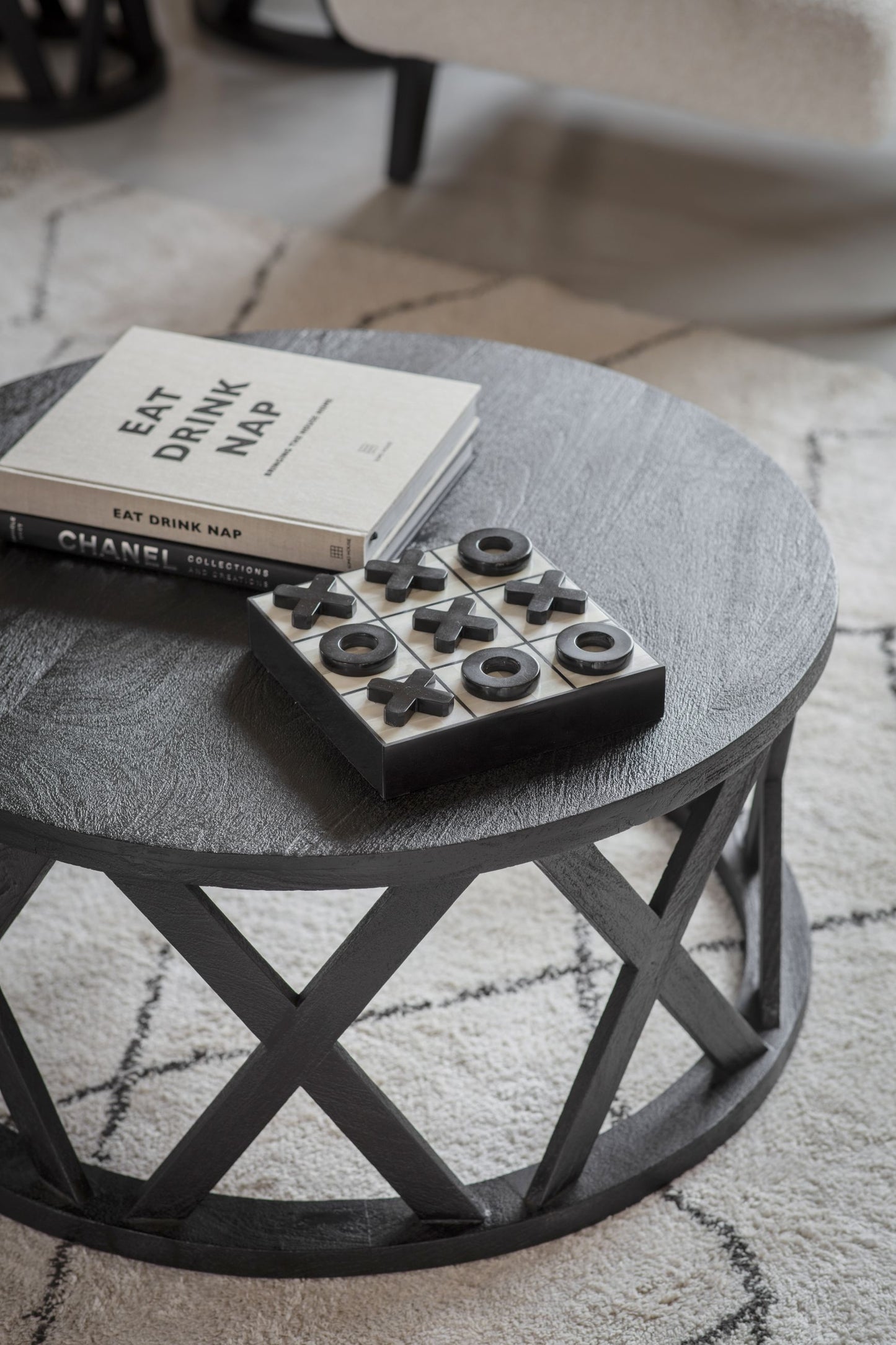 SOLU Solid Wooden Coffee Table in Black