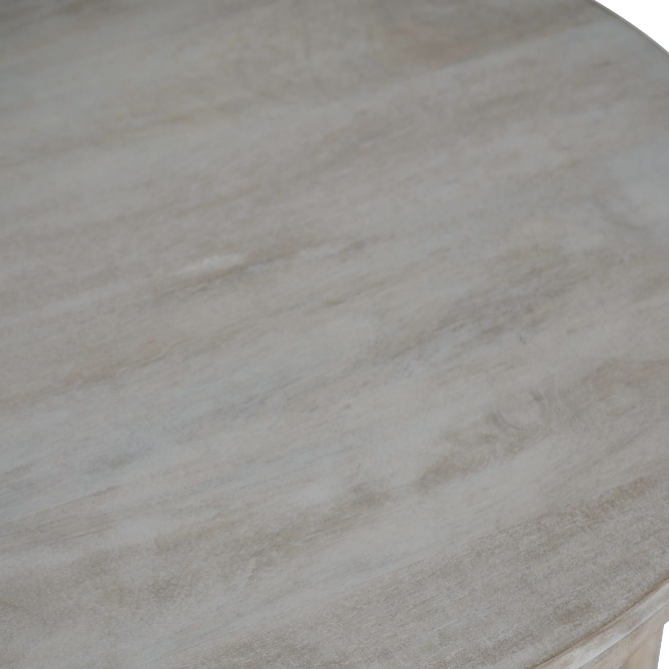 NOYAN Solid Carved Wooden Side Table in Whitewash Finish
