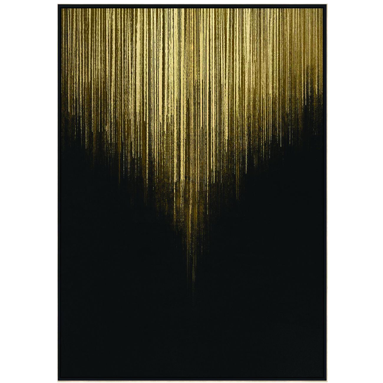 HANA Golden Rain Foiled Framed Canvas 140 x 100cm