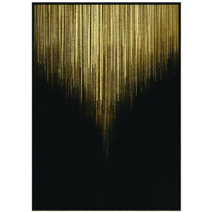 HANA Golden Rain Foiled Framed Canvas 140 x 100cm