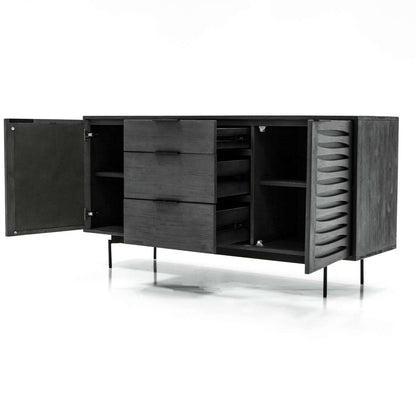 Tivani Black Acacia Buffet Cabinet