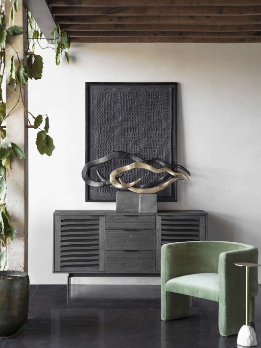 Tivani Black Acacia Buffet Cabinet