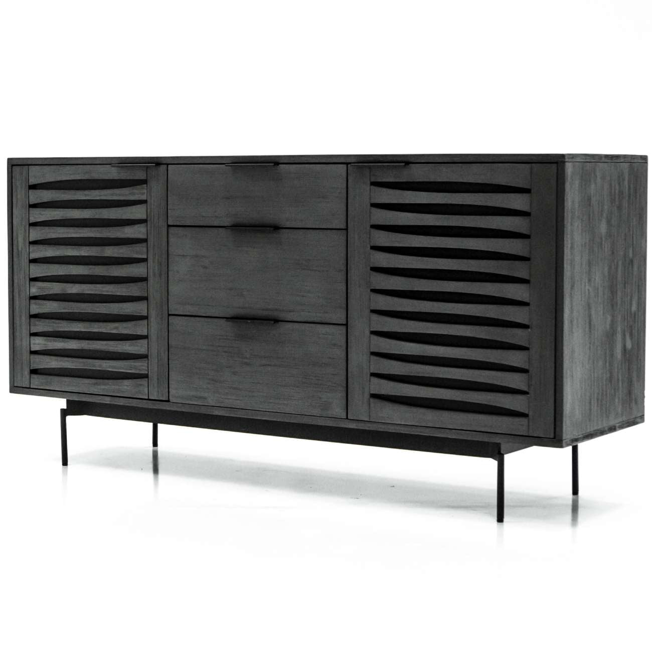 Tivani Black Acacia Buffet Cabinet
