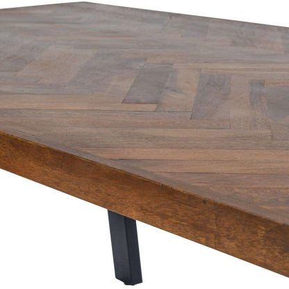 Theron Herringbone Wooden Dining Table