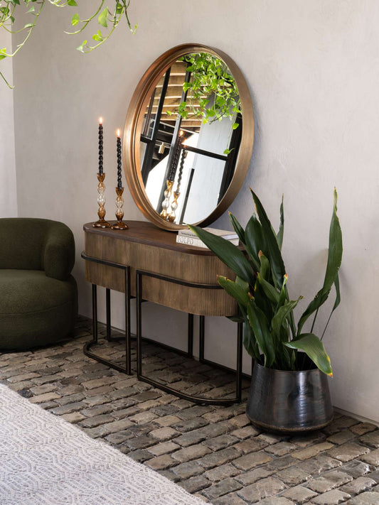 Strata Corrugated Gold Console